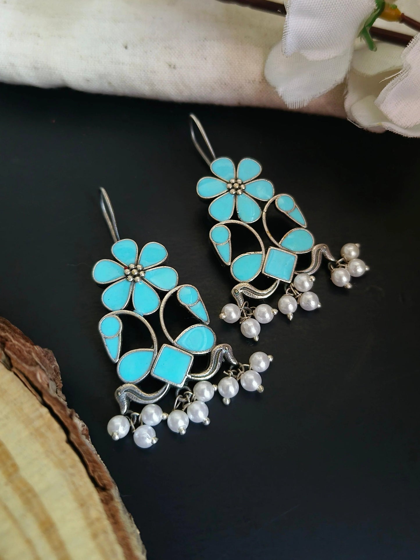 Feather Drop Earrings