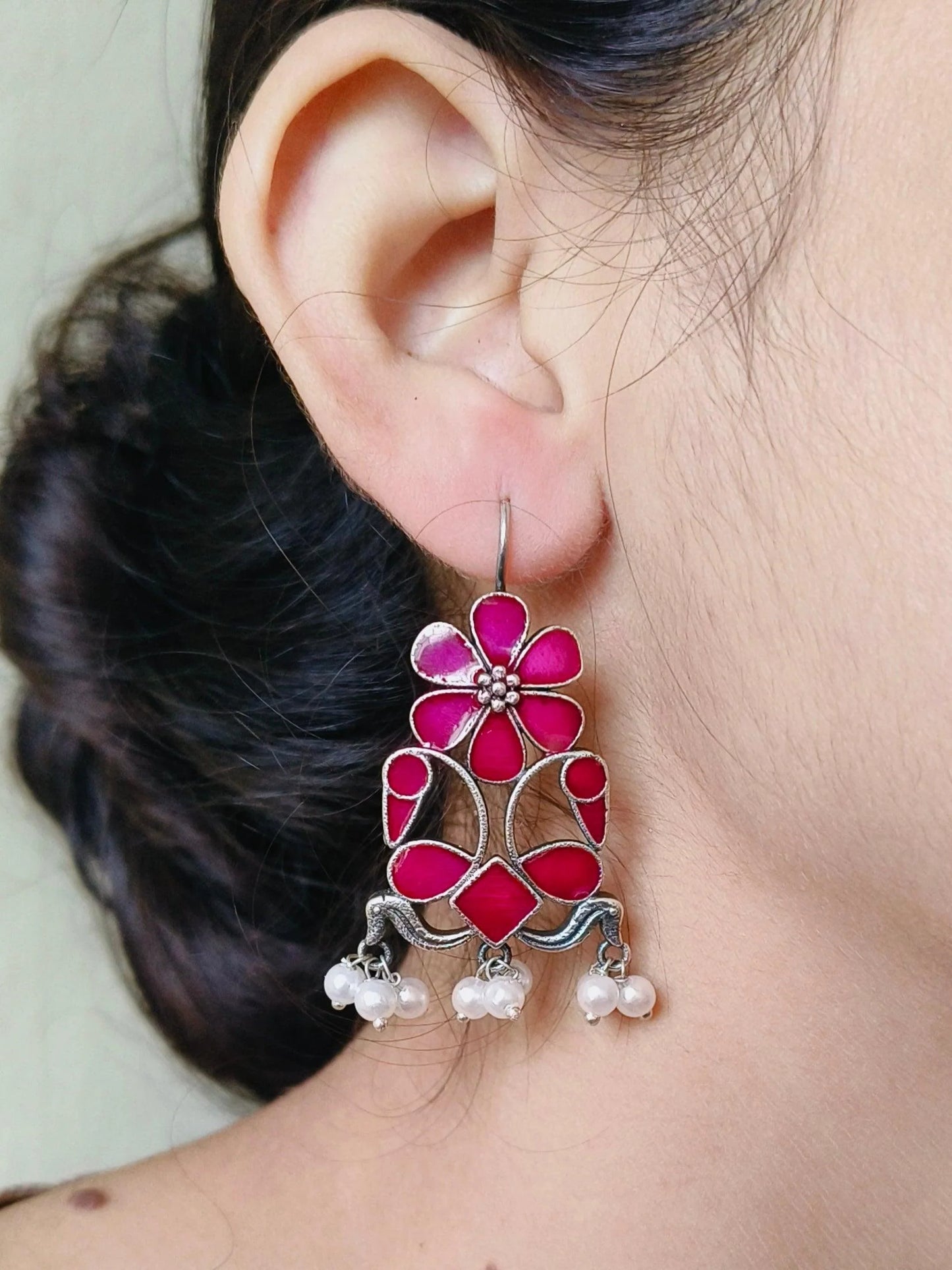 Feather Drop Earrings