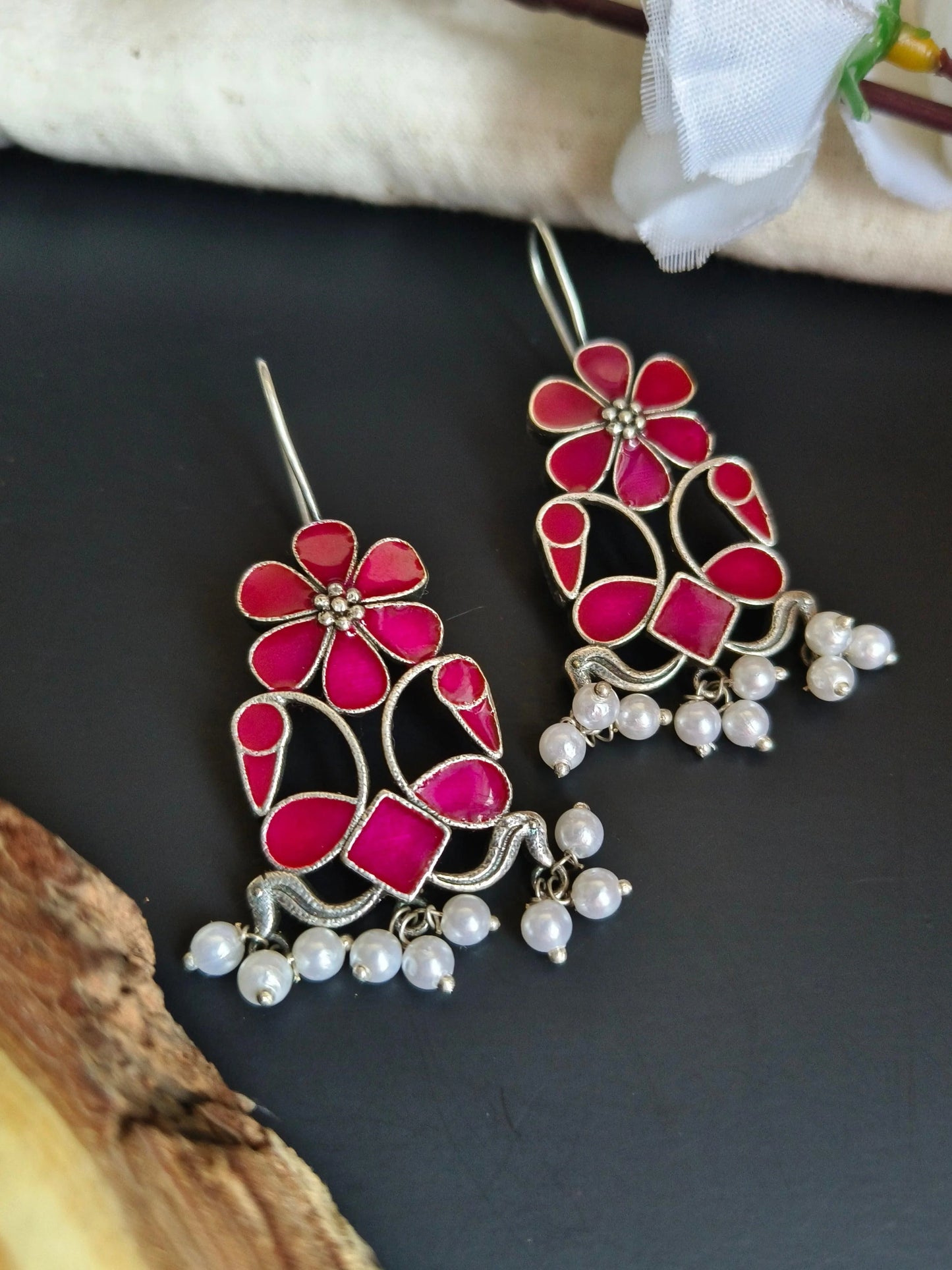 Feather Drop Earrings