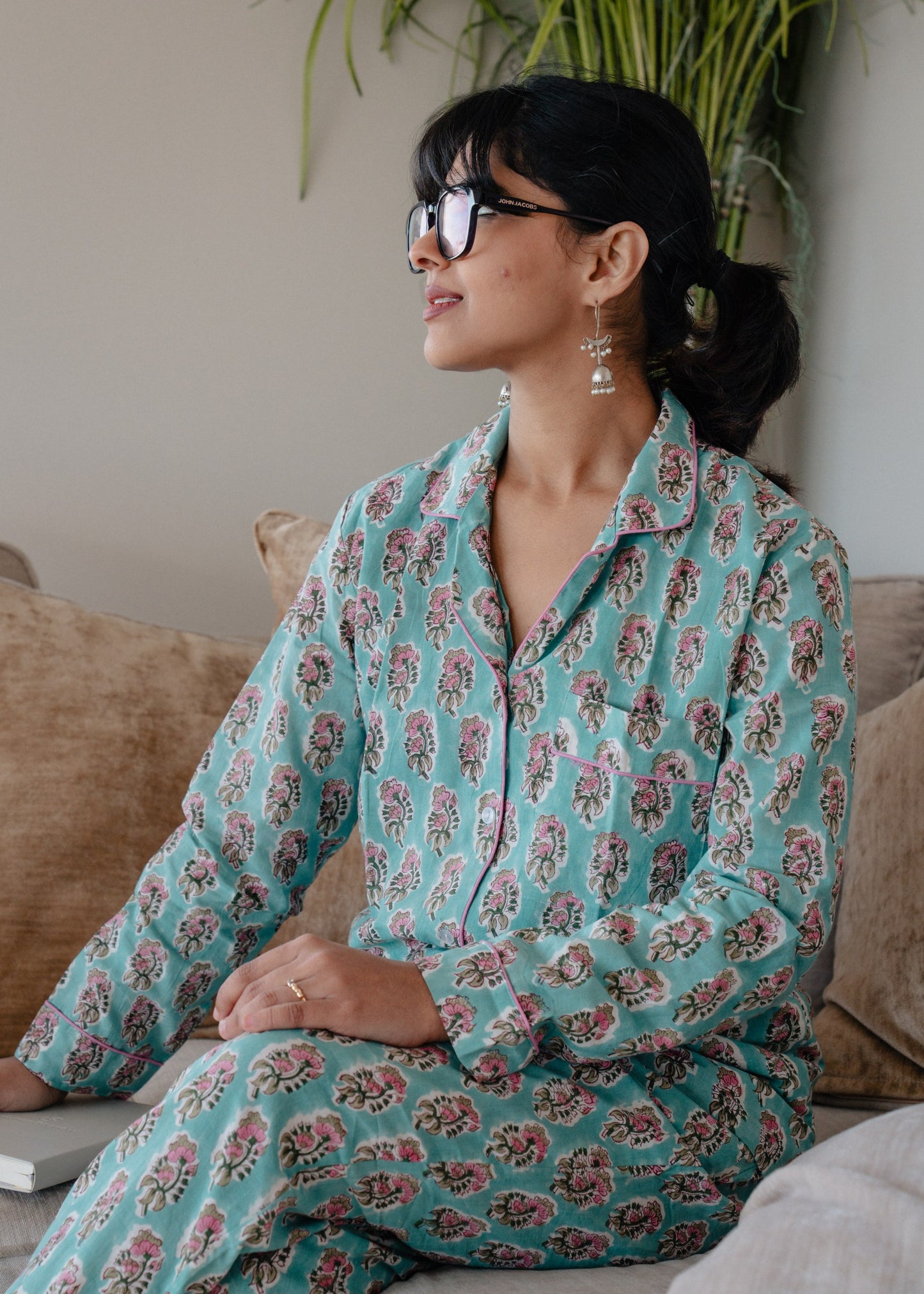 Baby Blue Cotton Pyjamas