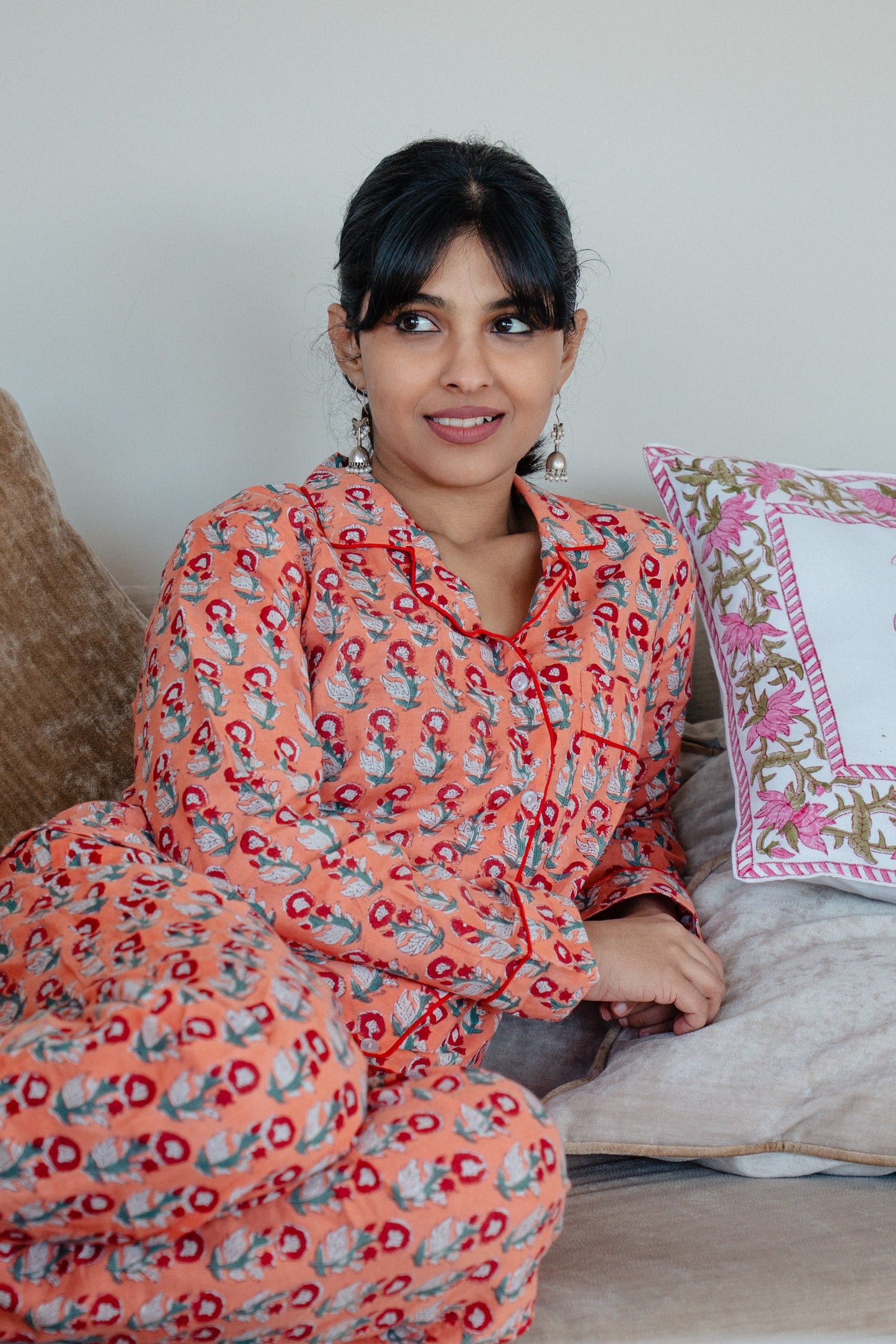 Peach Cotton Pyjamas