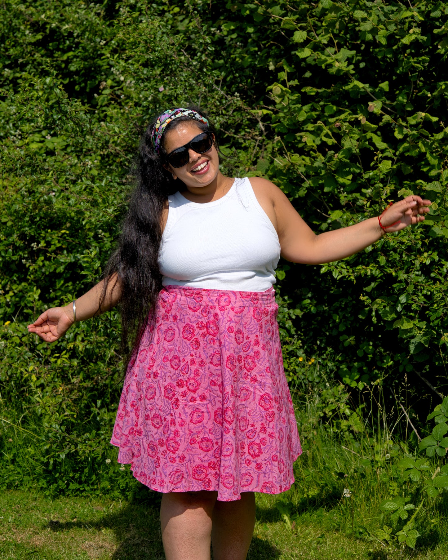 Rose Pink Wrap Skirt