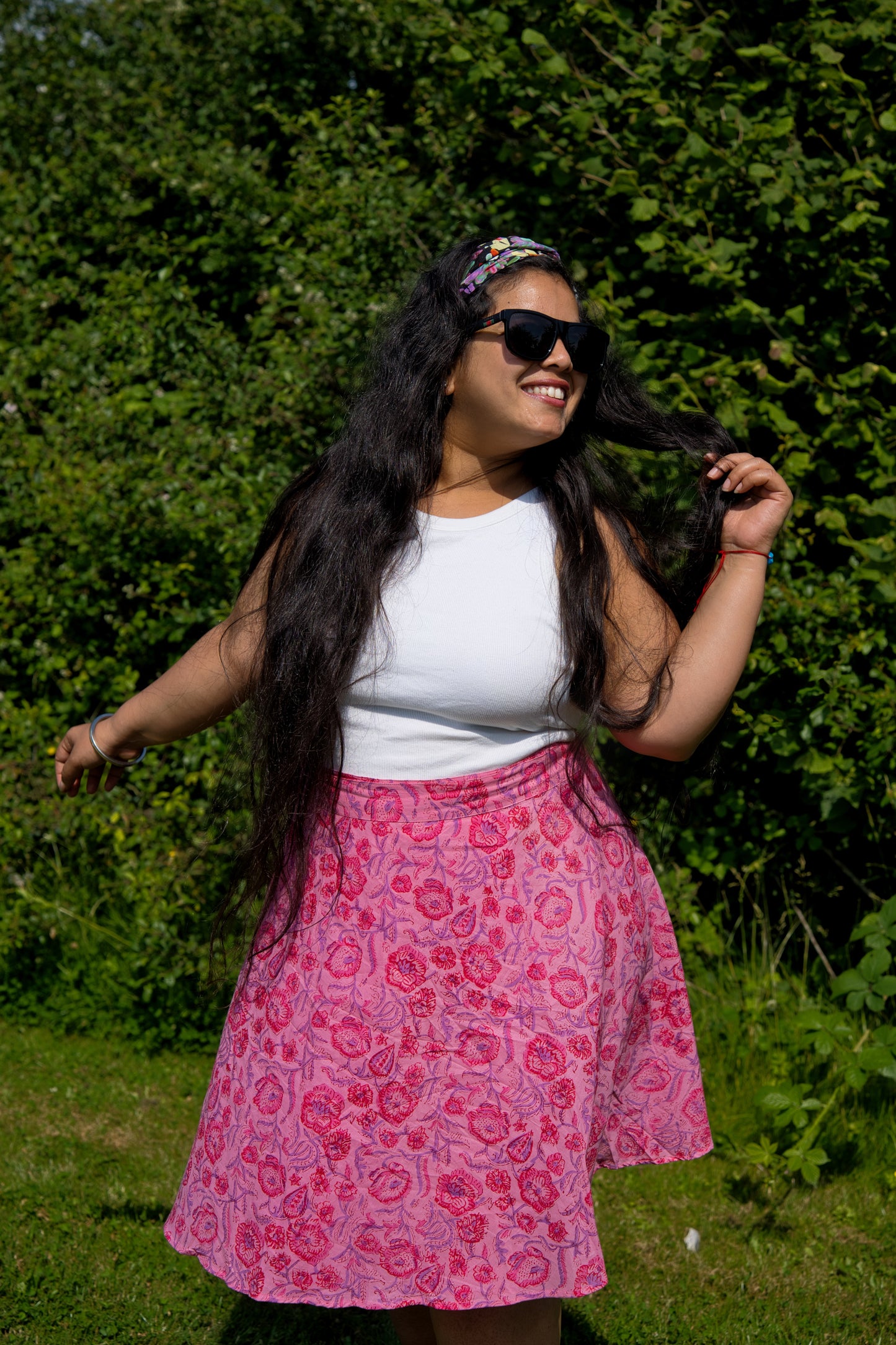 Rose Pink Wrap Skirt
