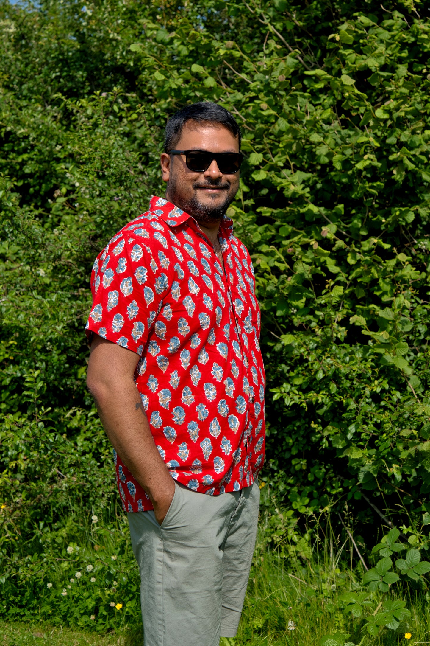 Ruby Block Print Shirt