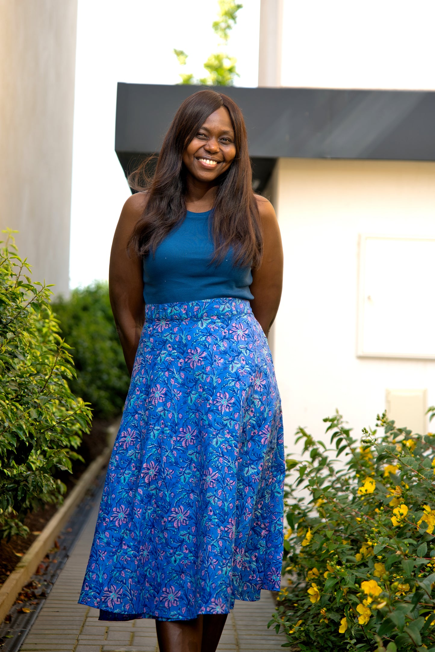 Ocean Blue Wrap Skirt