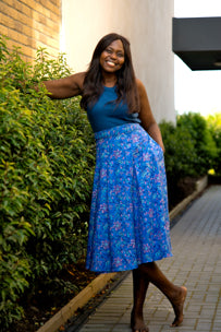 Ocean Blue Wrap Skirt