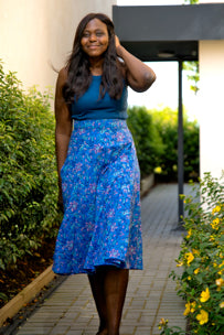 Ocean Blue Wrap Skirt