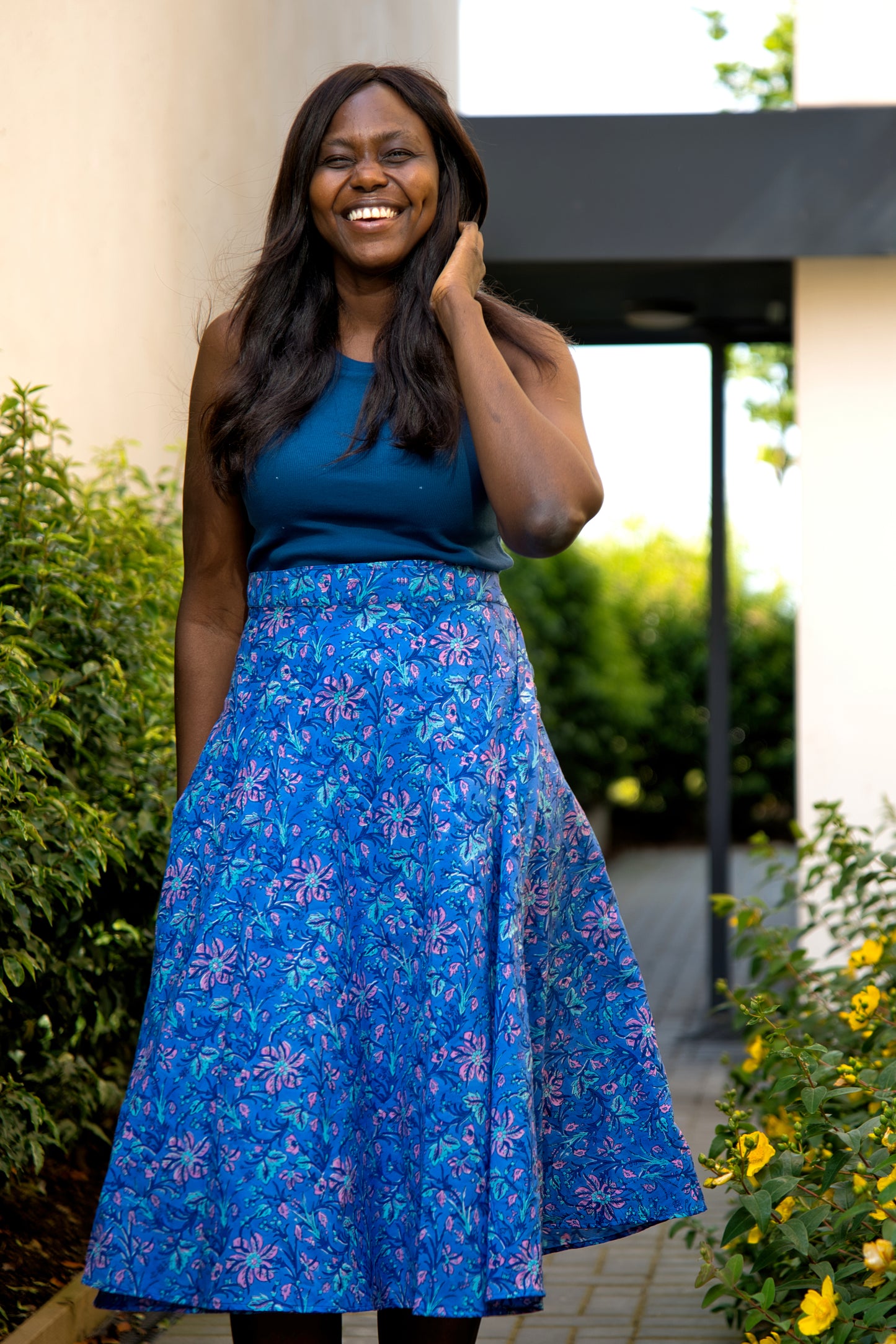 Ocean Blue Wrap Skirt