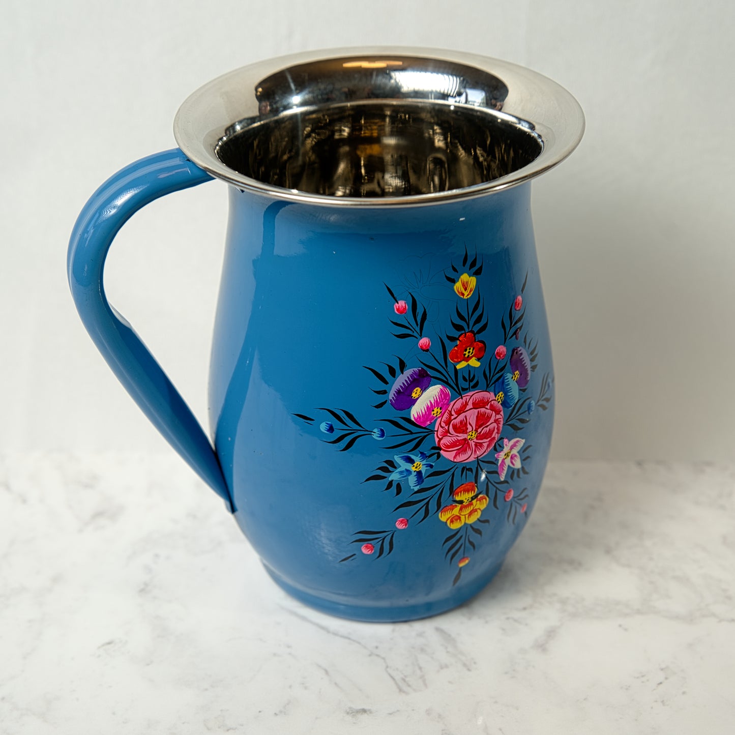 Blue Enamel Jug