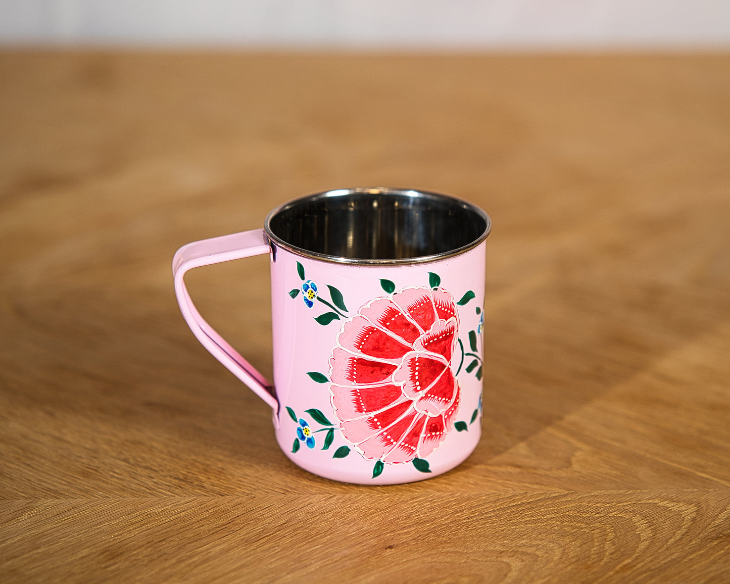 Rose Enamel Steel Mug