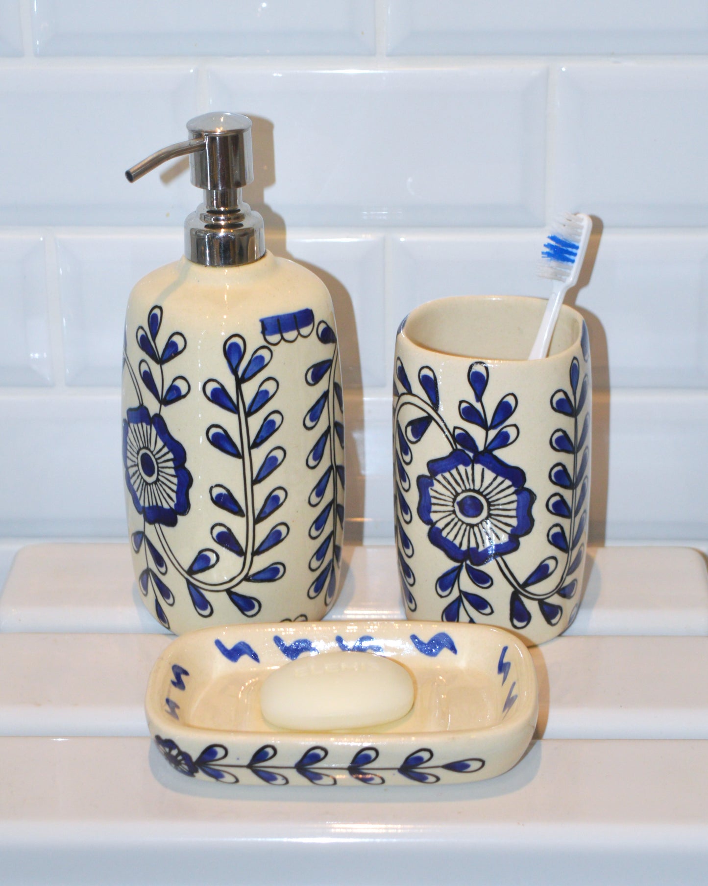 Jaipur Floral Toothbrush Holder