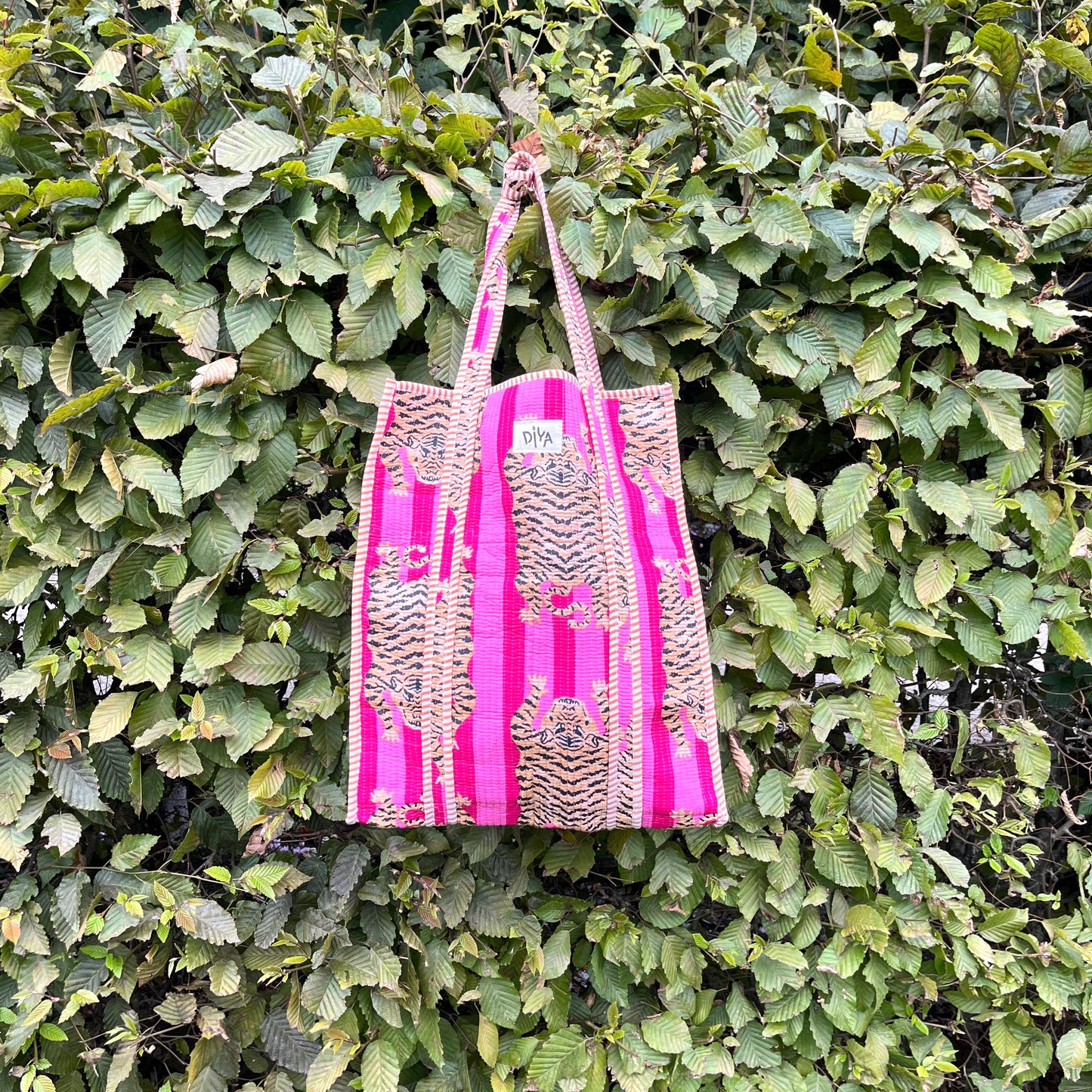 Dual Rose Vertical Tote Bag