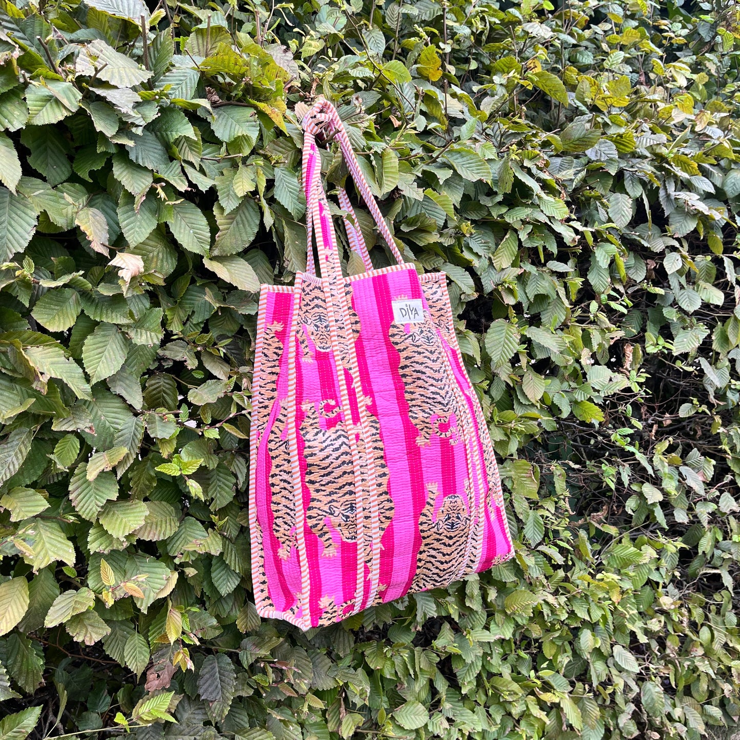 Dual Rose Vertical Tote Bag