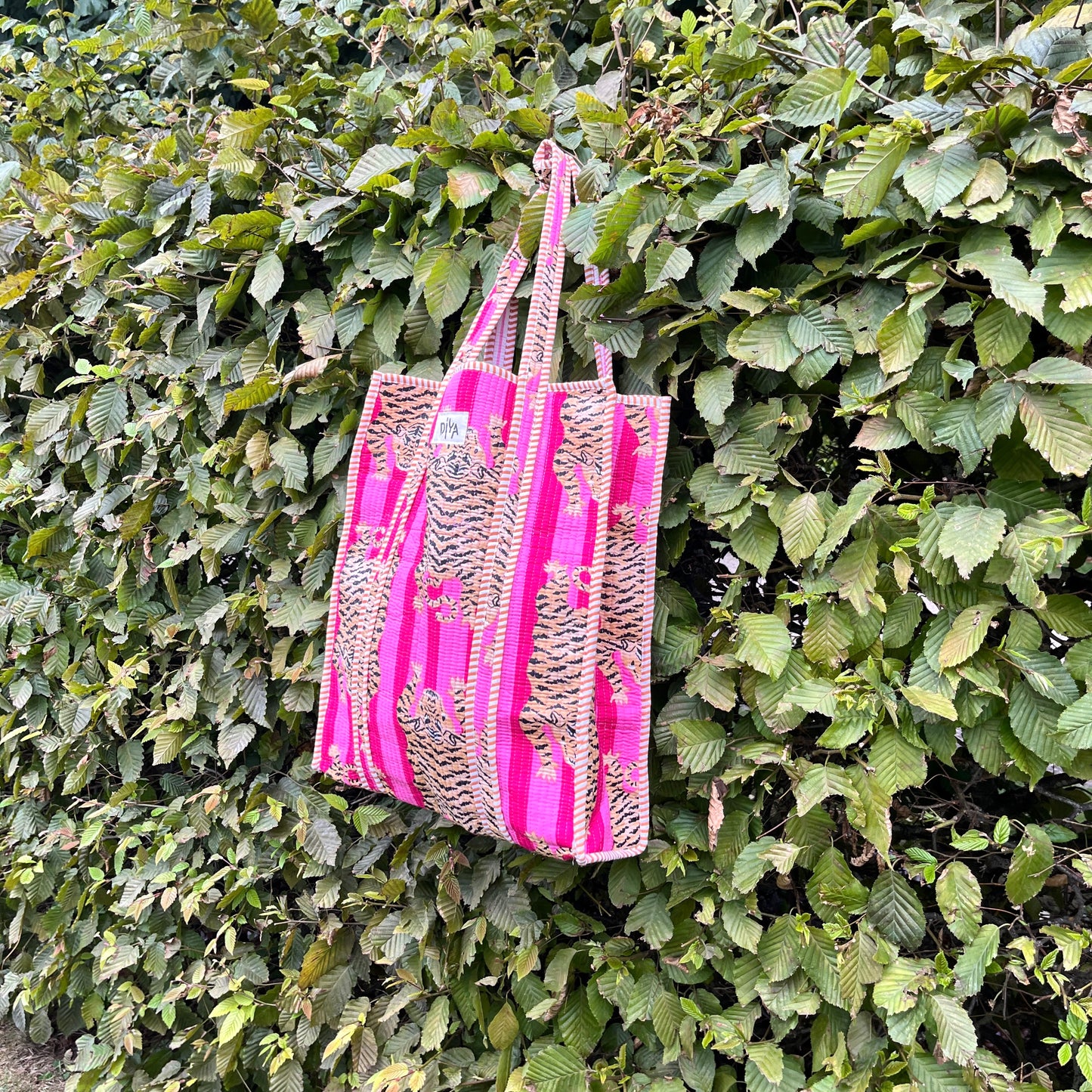 Dual Rose Vertical Tote Bag