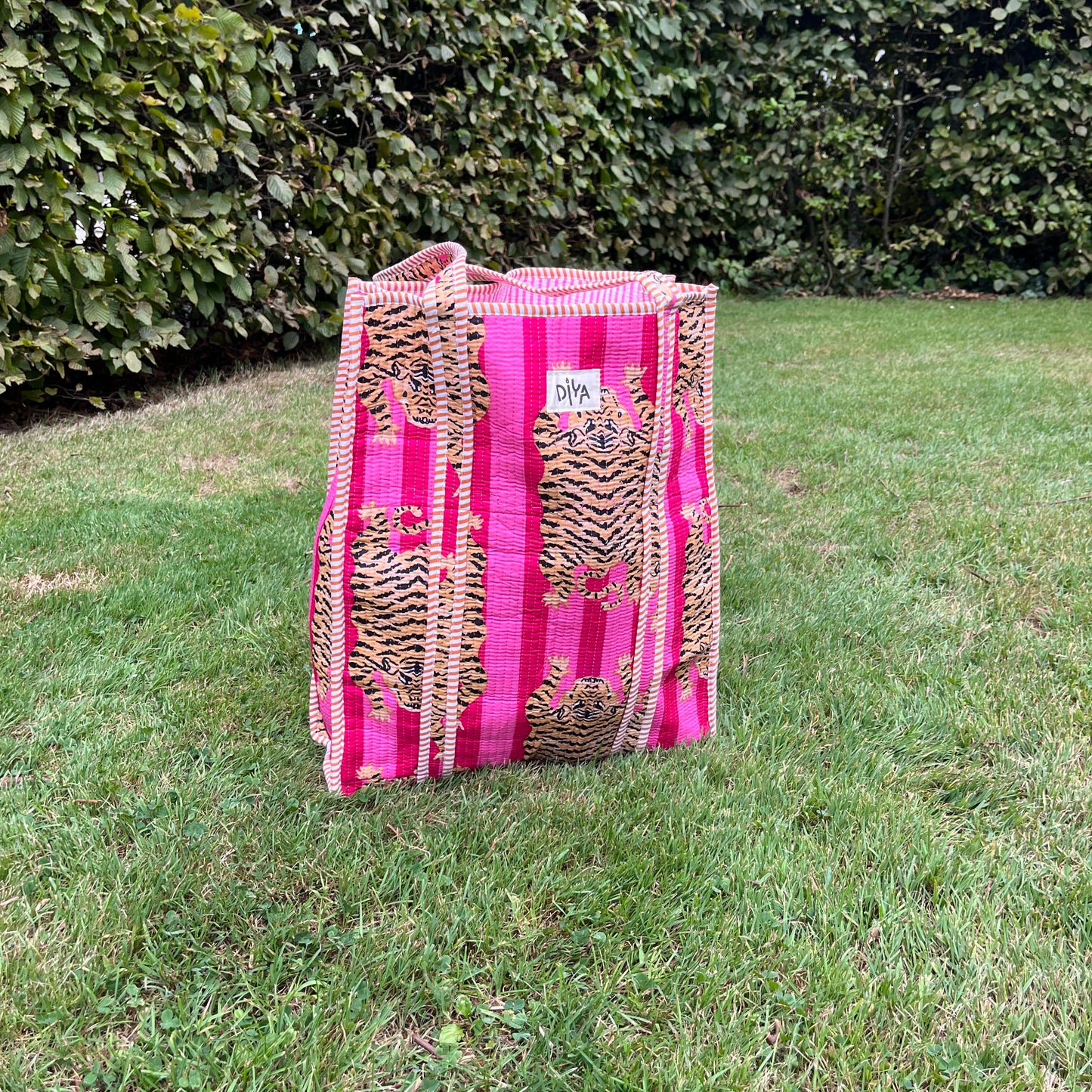 Dual Rose Vertical Tote Bag