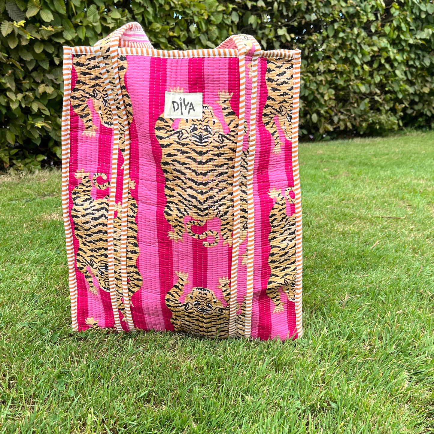 Dual Rose Vertical Tote Bag