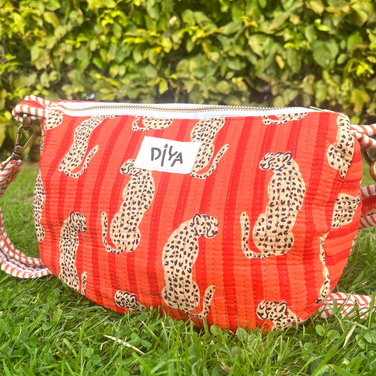 Orange Cheetah Crossbody