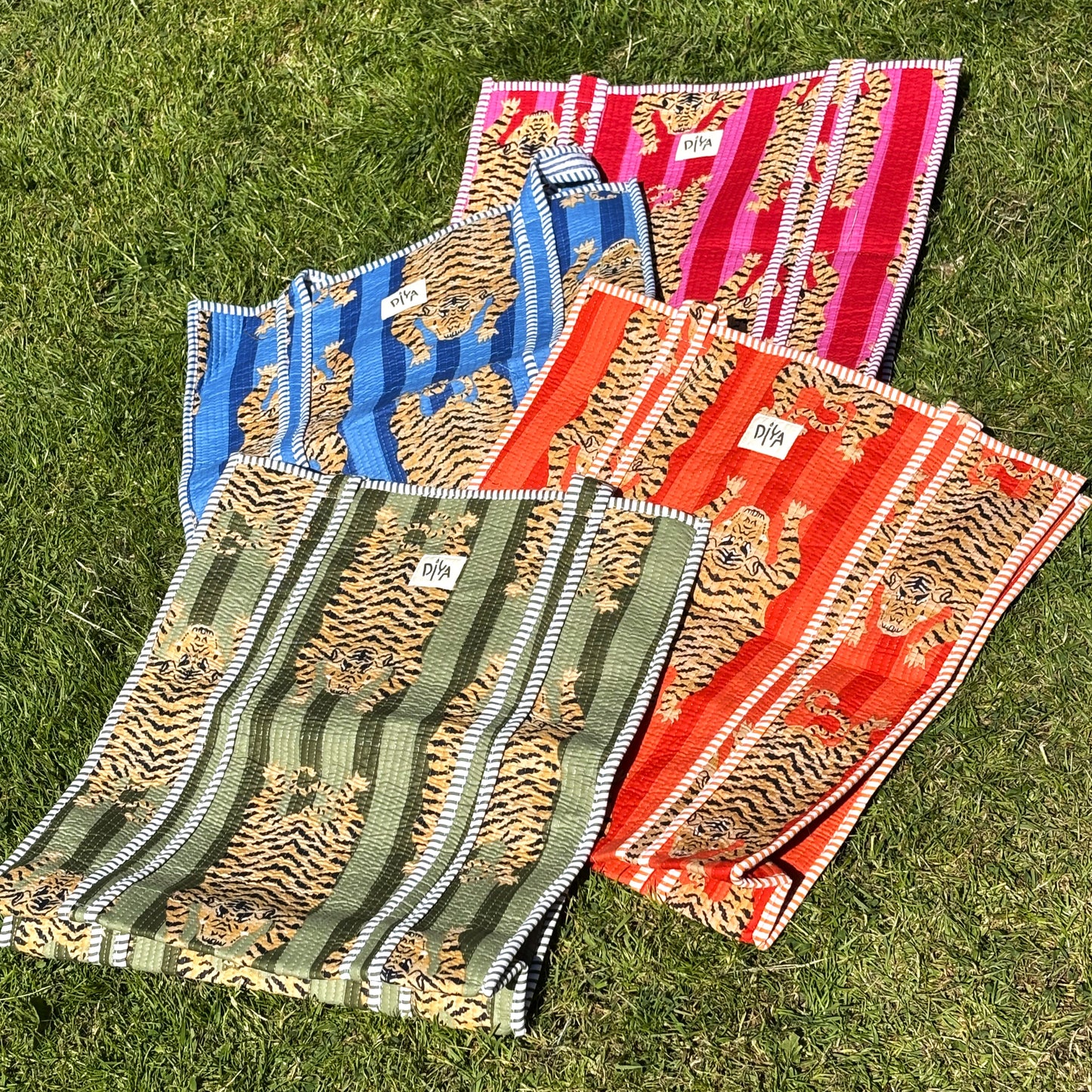 Large Orange Tiger Print Tote Bag