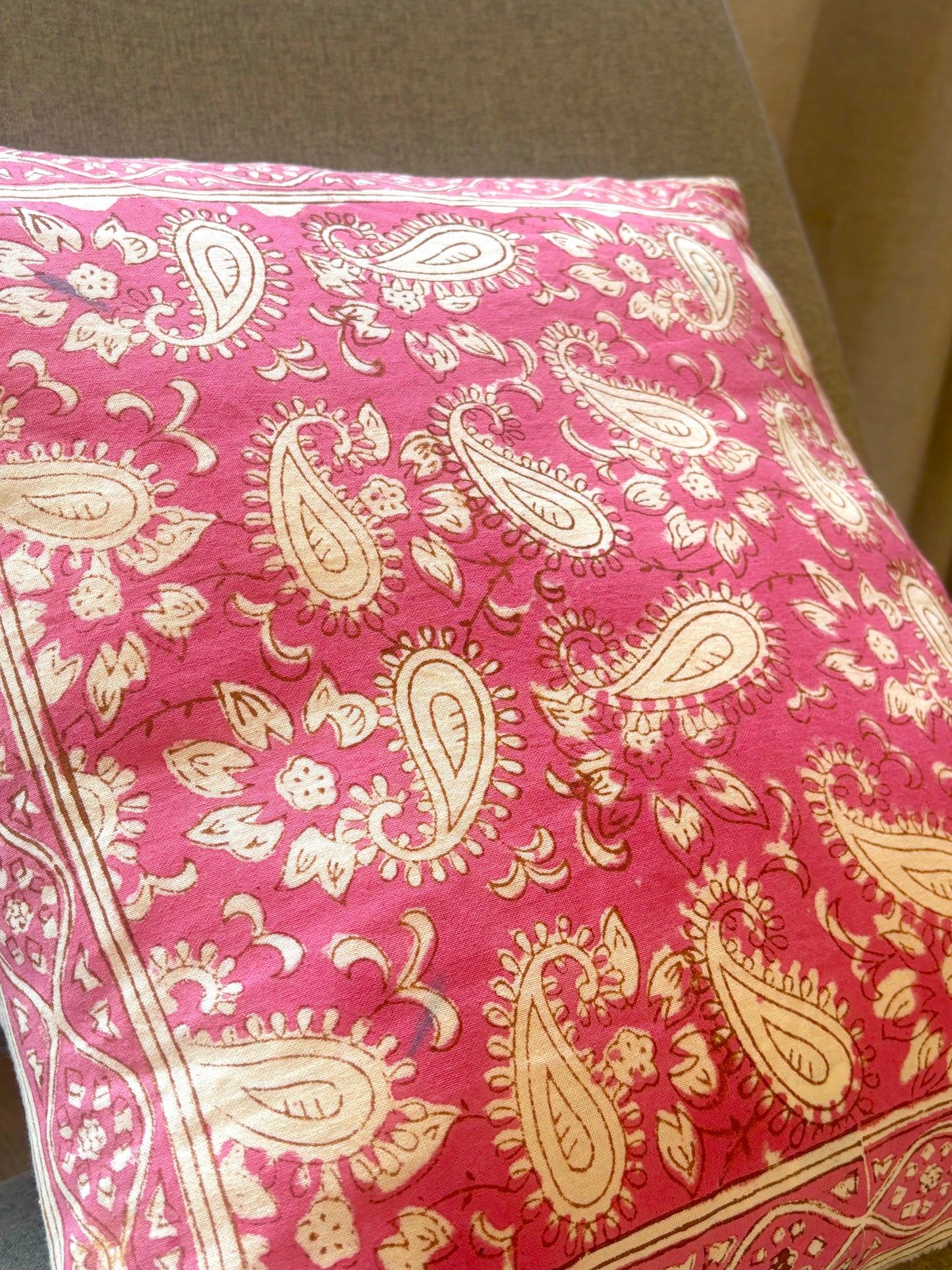 Soft Pink & White Cushion Cover