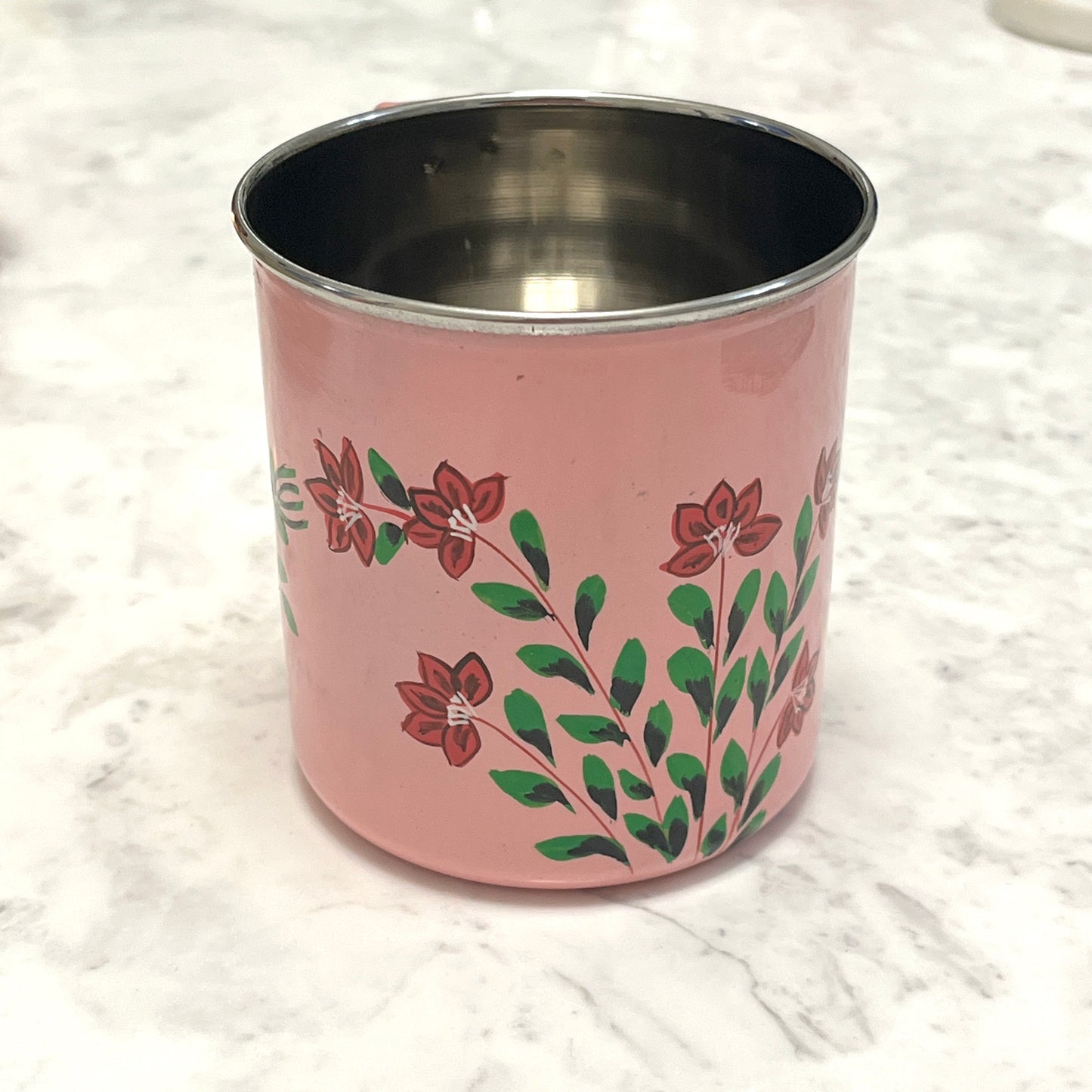 Rose Enamel Steel Mug