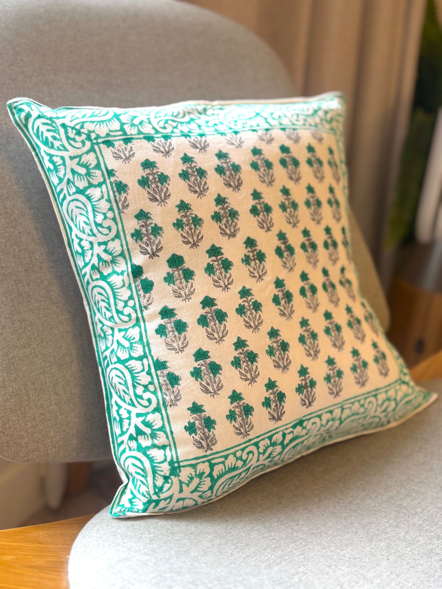 Coastal Green & Blue Cushion Cover