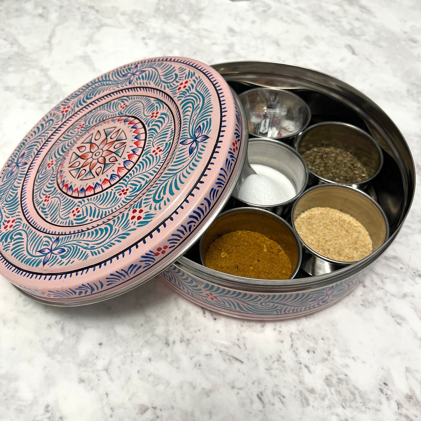 Rose Enamel Spice Keeper