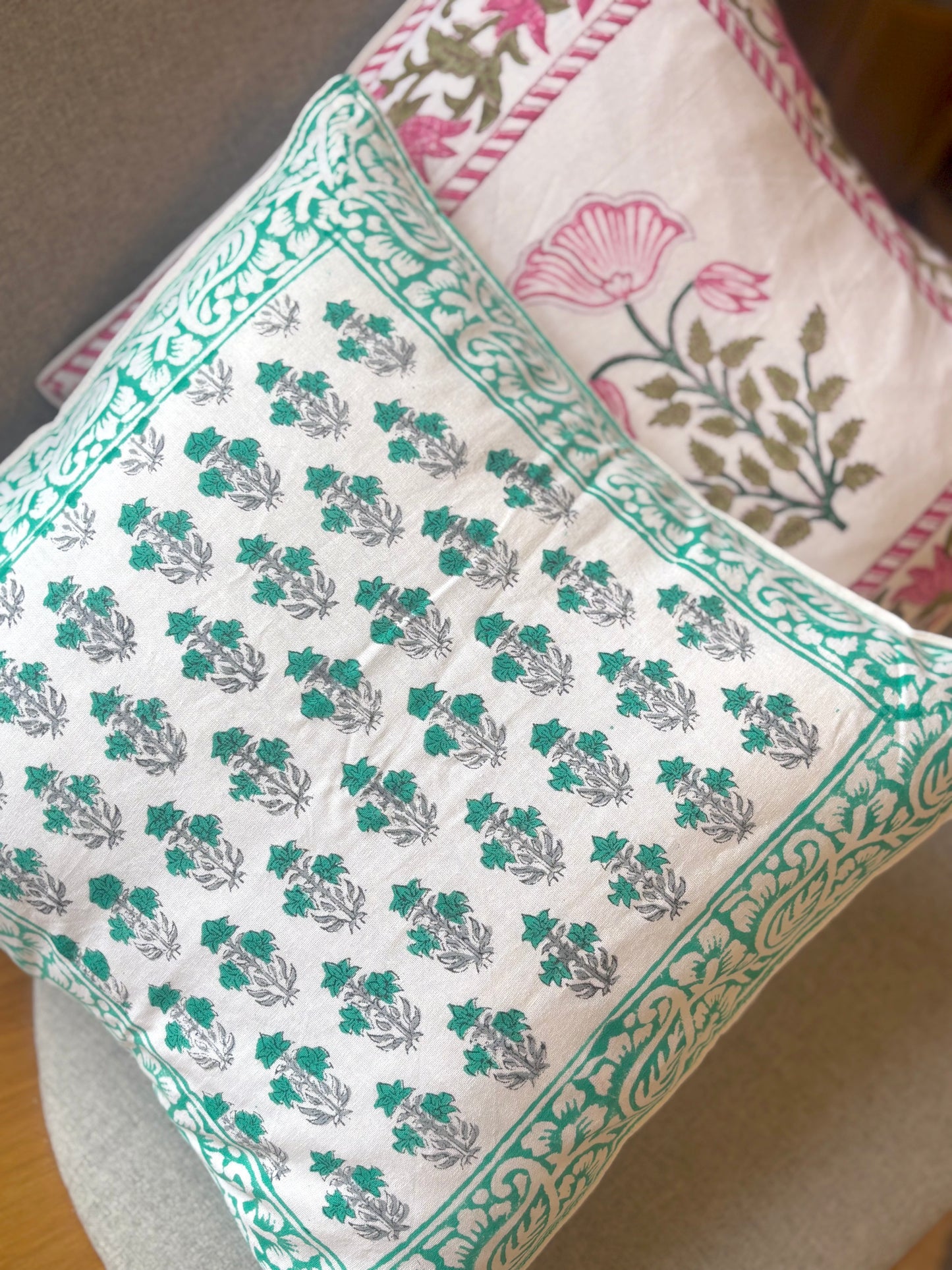 Coastal Green & Blue Cushion Cover