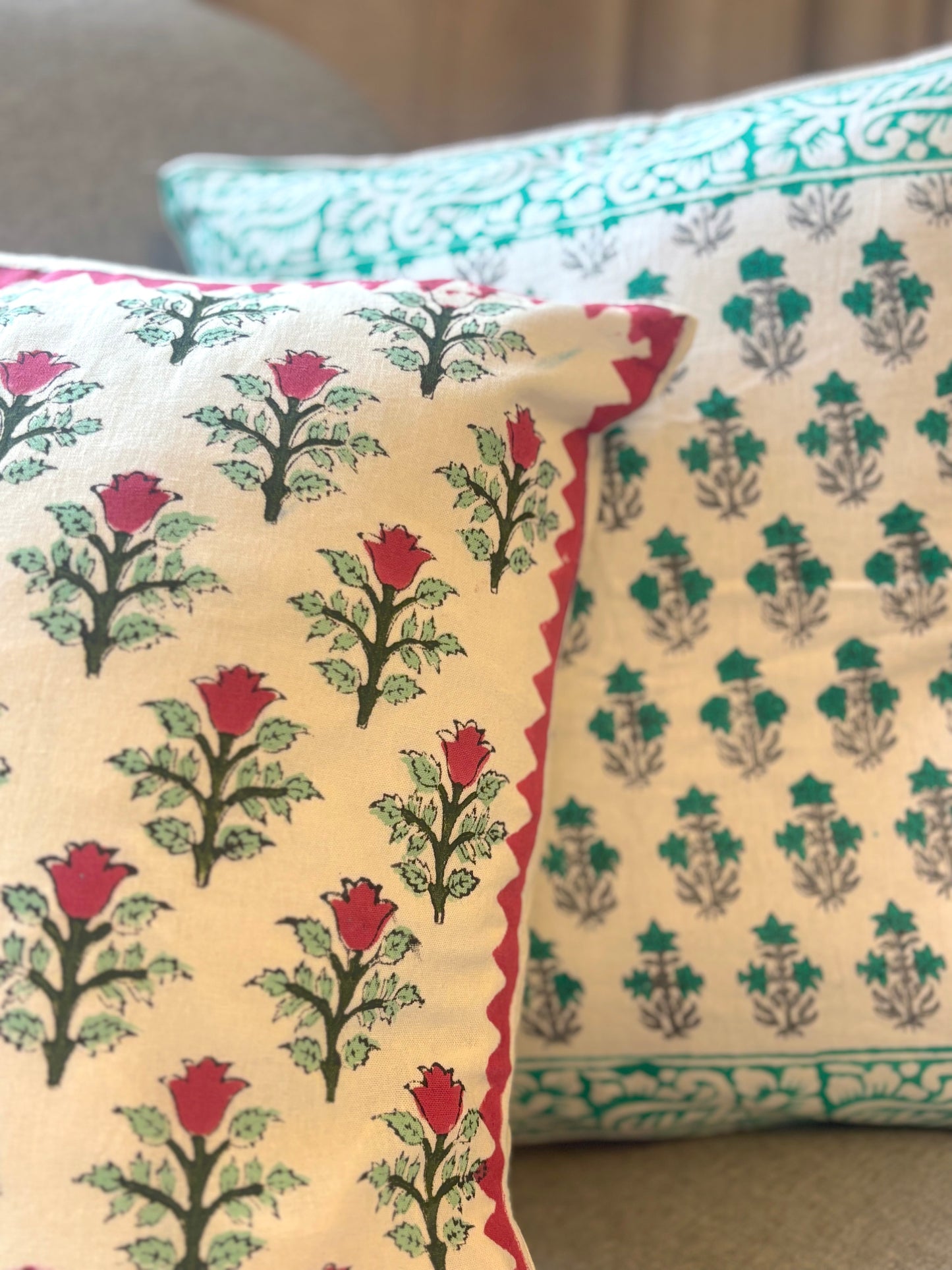 Scarlet Bloom Cushion Cover