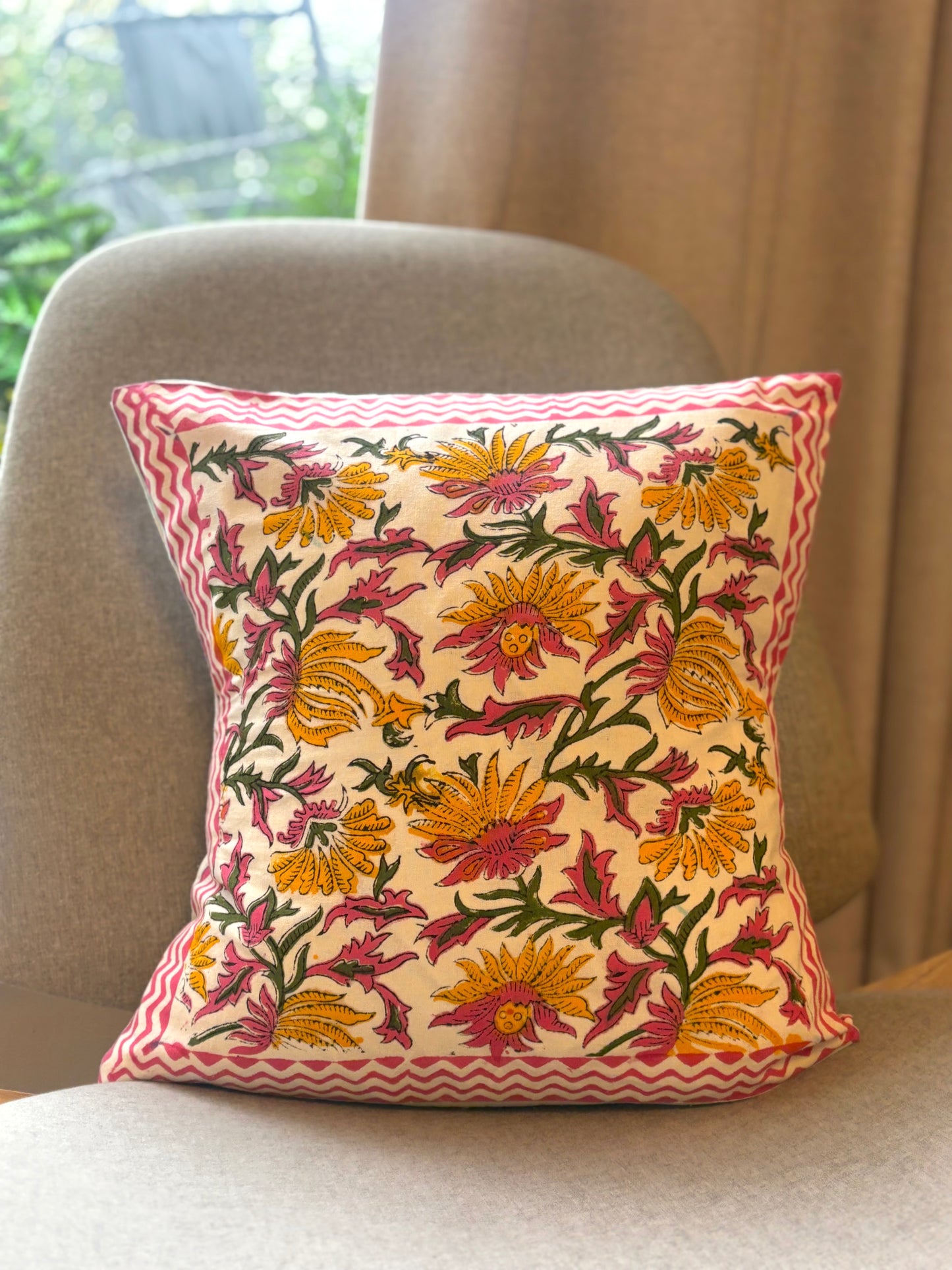 Blush & Sunshine Cushion Cover