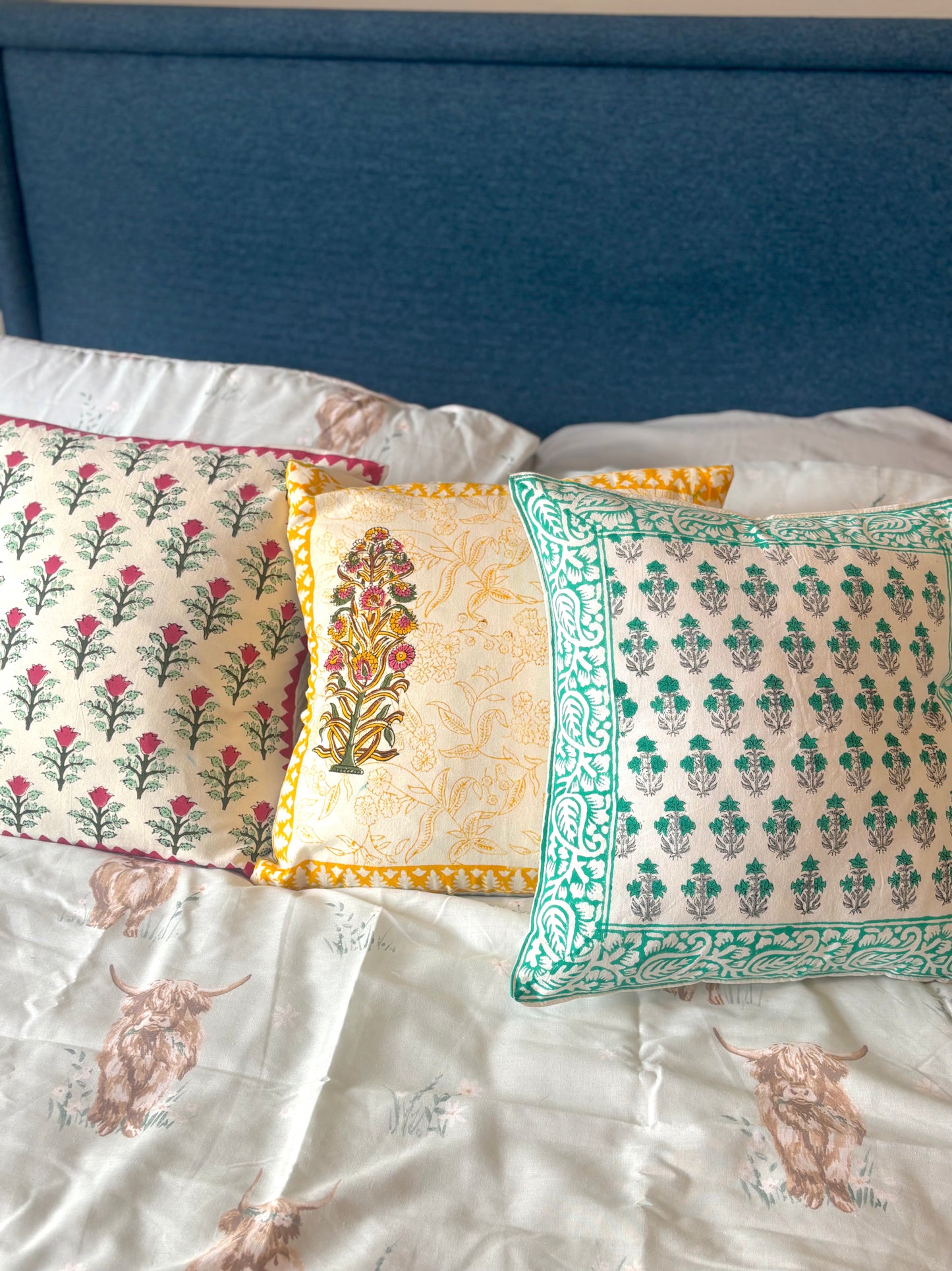 Coastal Green & Blue Cushion Cover