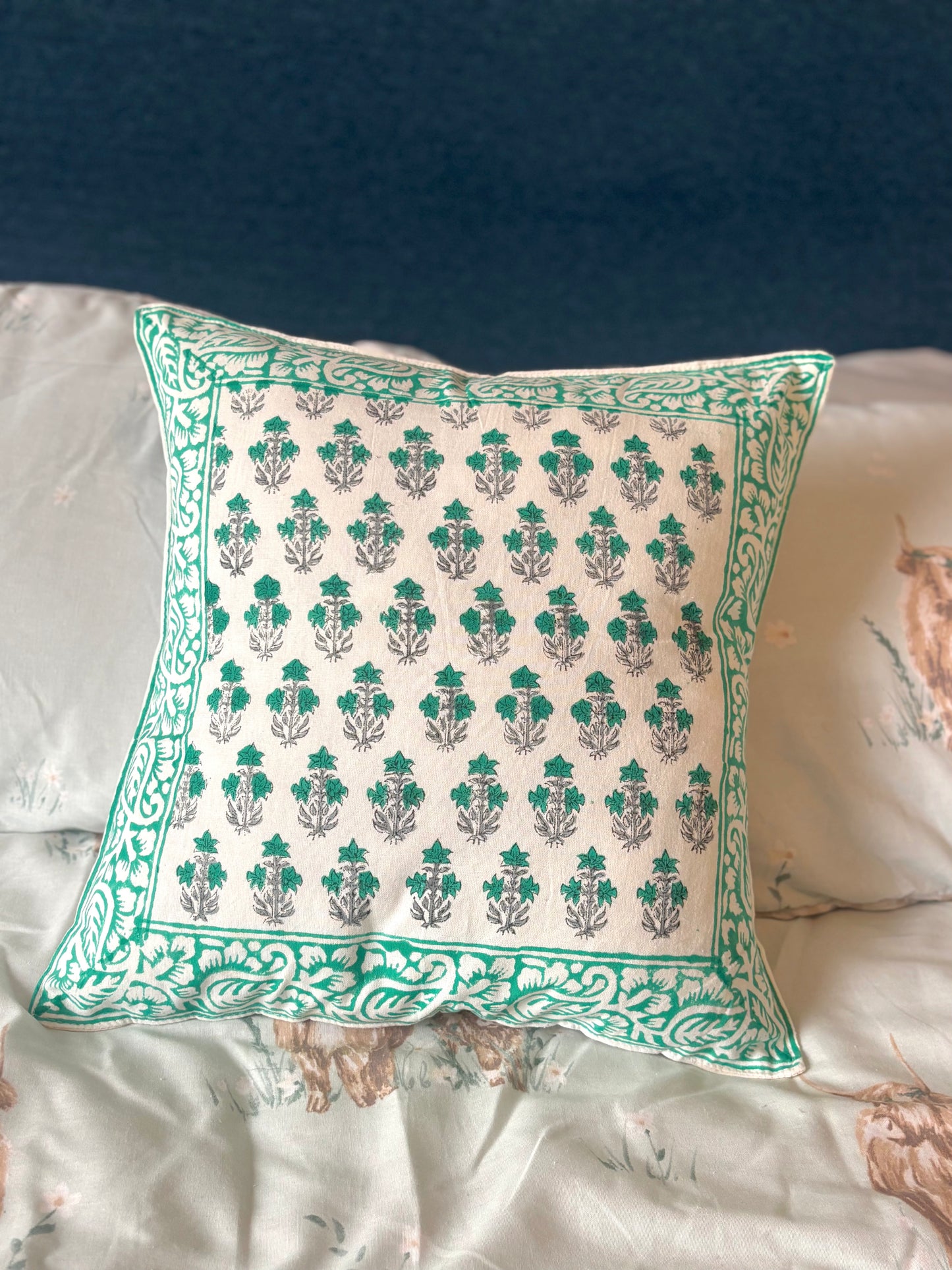 Coastal Green & Blue Cushion Cover