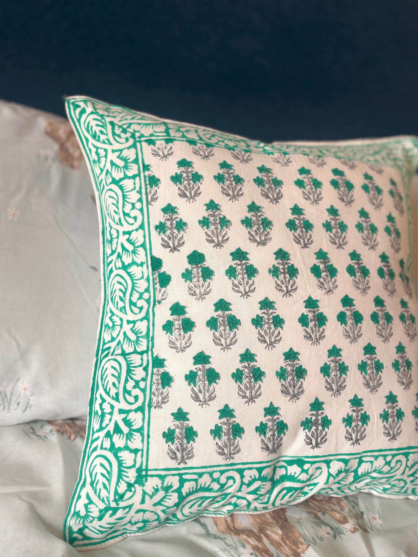 Coastal Green & Blue Cushion Cover