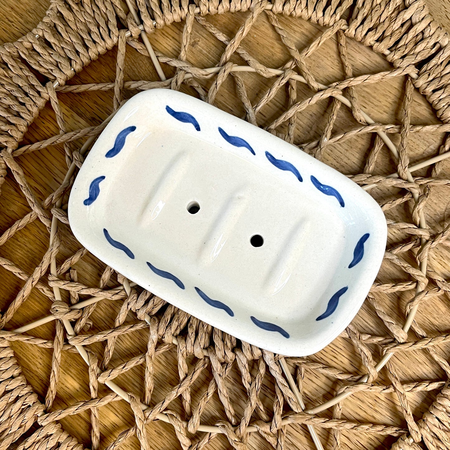 Hand-Painted Floral Soap Tray