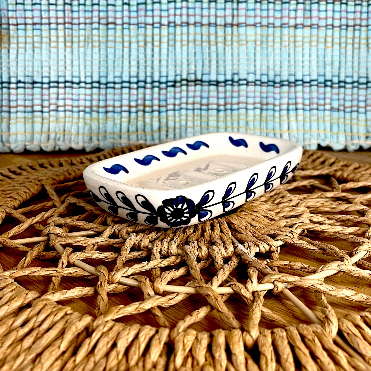 Hand-Painted Floral Soap Tray