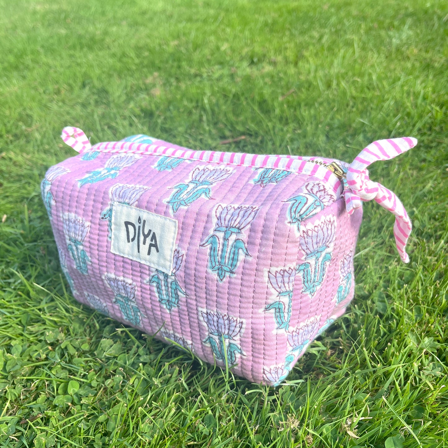 Purple & Pink Flower Pouch