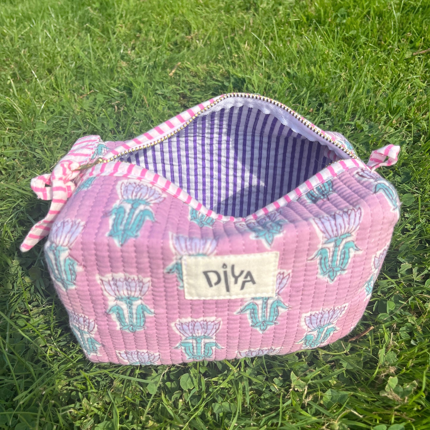 Purple & Pink Flower Pouch