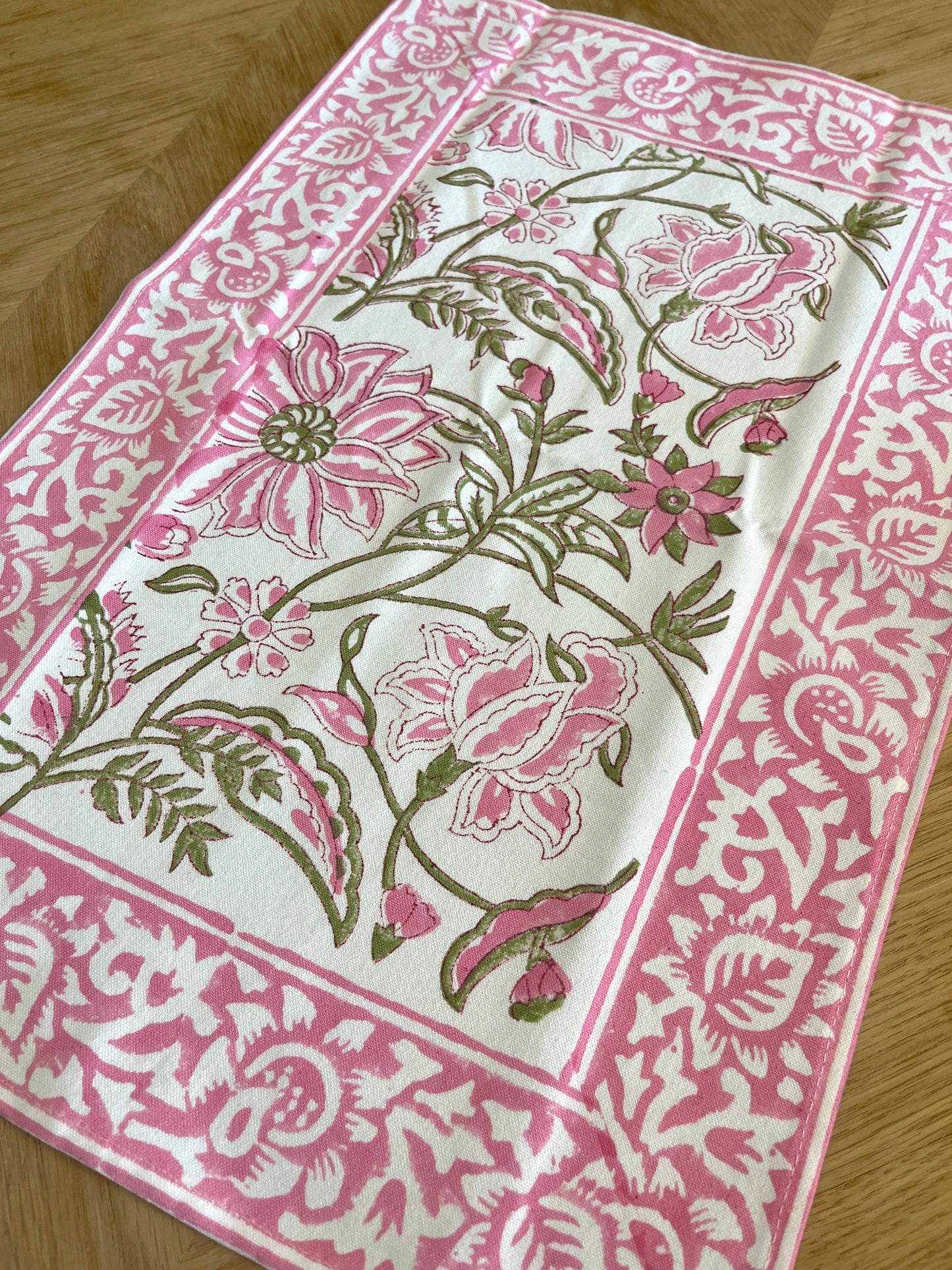 Pink Bloom Cotton Placemats Set of 2