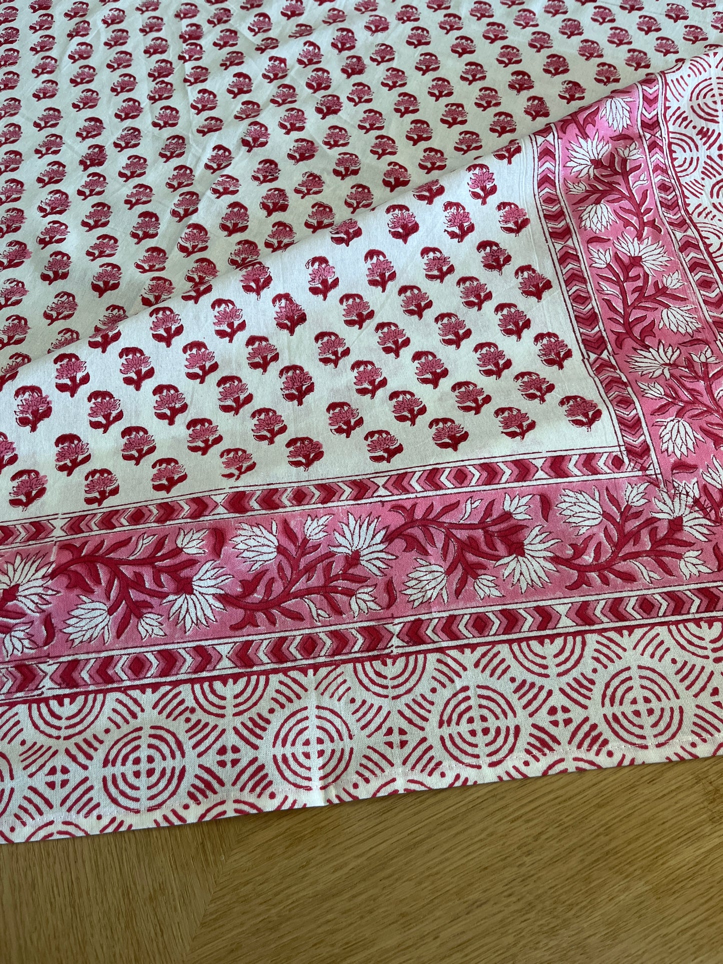 Petite Pink Floral Table Cover