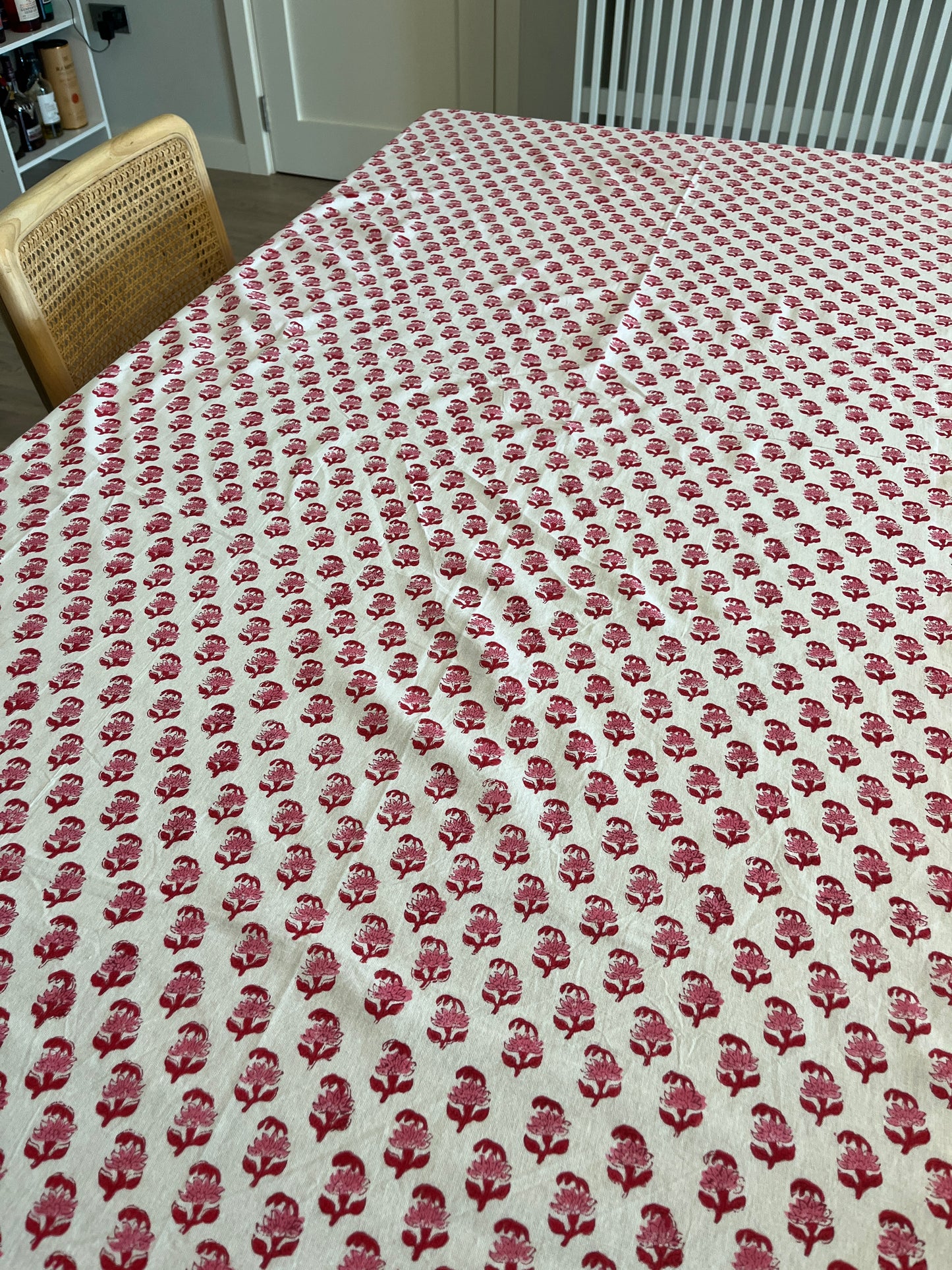 Petite Pink Floral Table Cover