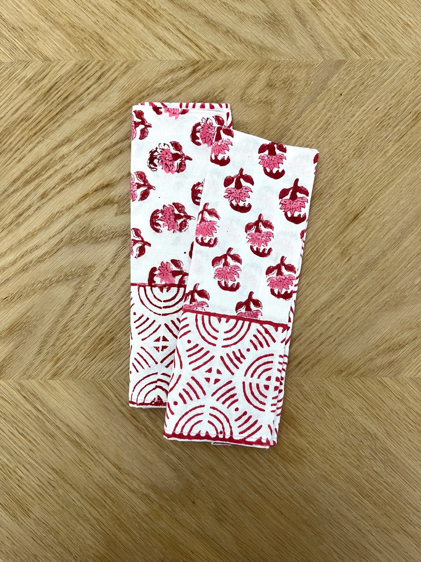 Pink Blossom Cotton Napkin Set of 2