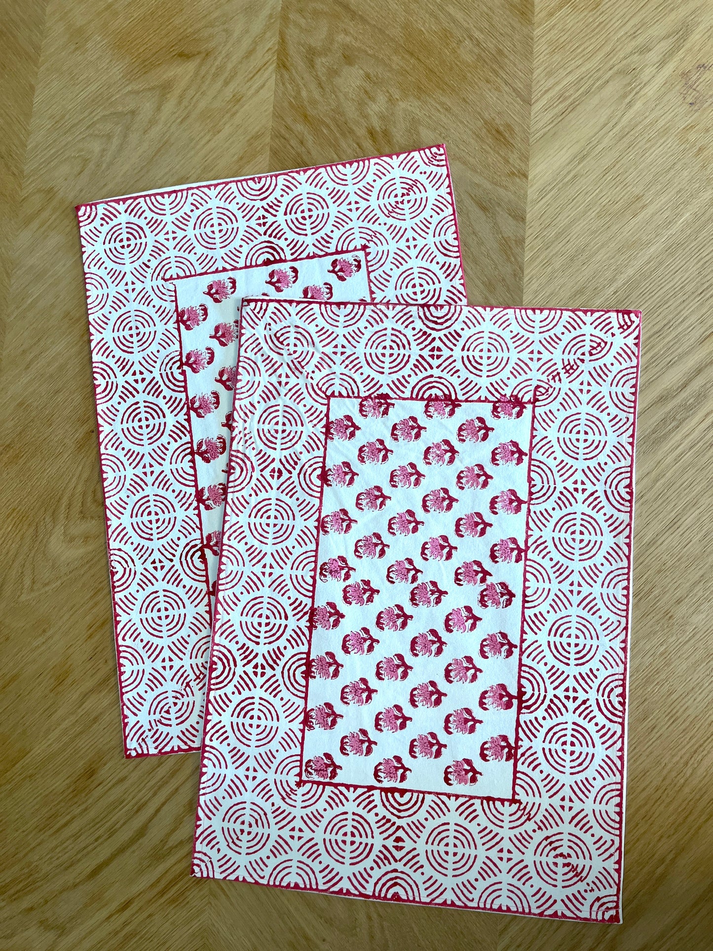 Petite Pink Floral Cotton Placemats Set of 2