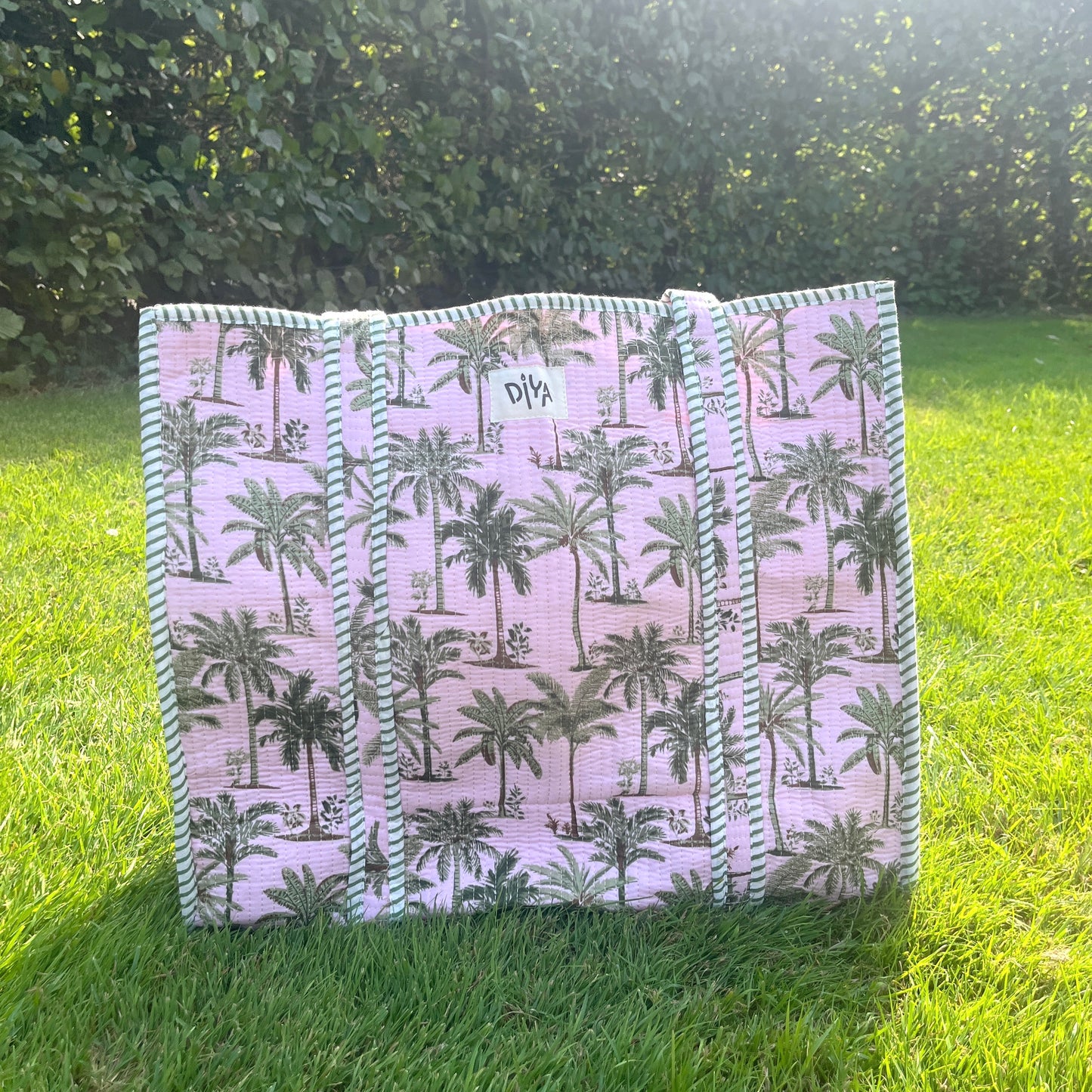Blush Palm Laptop Tote Bag