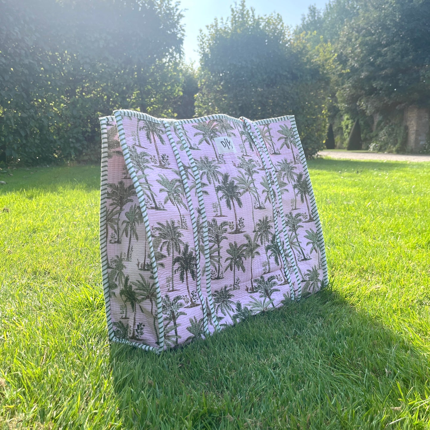 Blush Palm Laptop Tote Bag