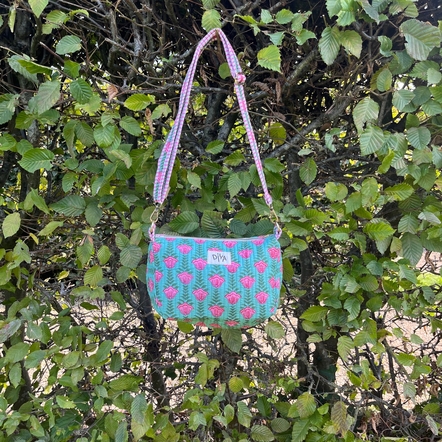 Emerald Quilted Crossbody Bag