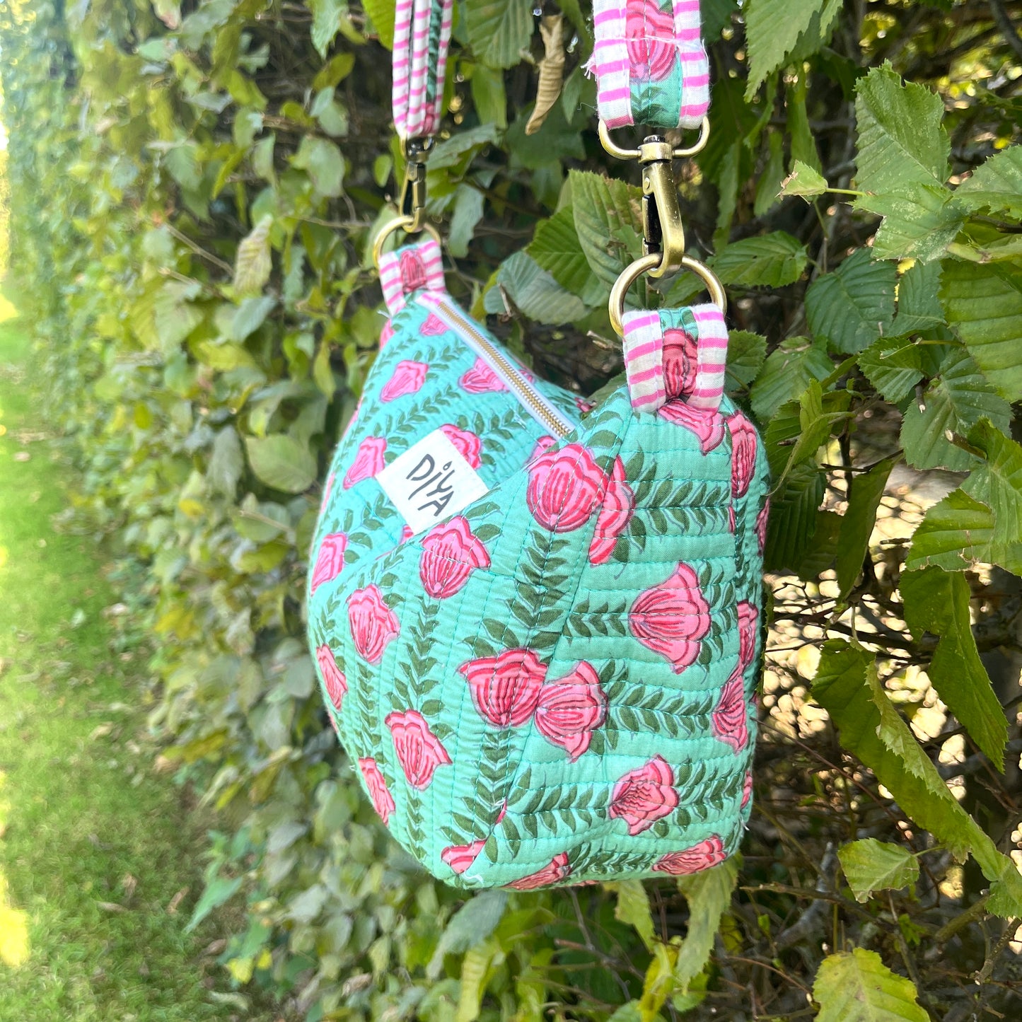 Emerald Quilted Crossbody Bag