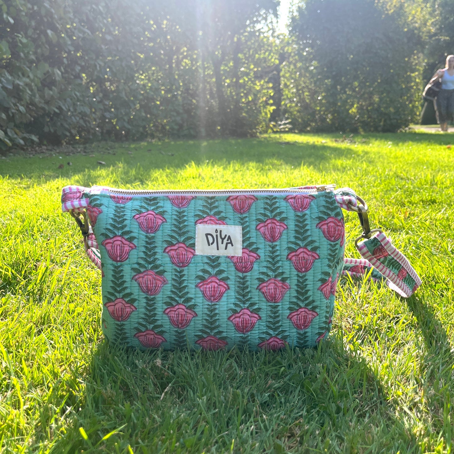 Emerald Quilted Crossbody Bag