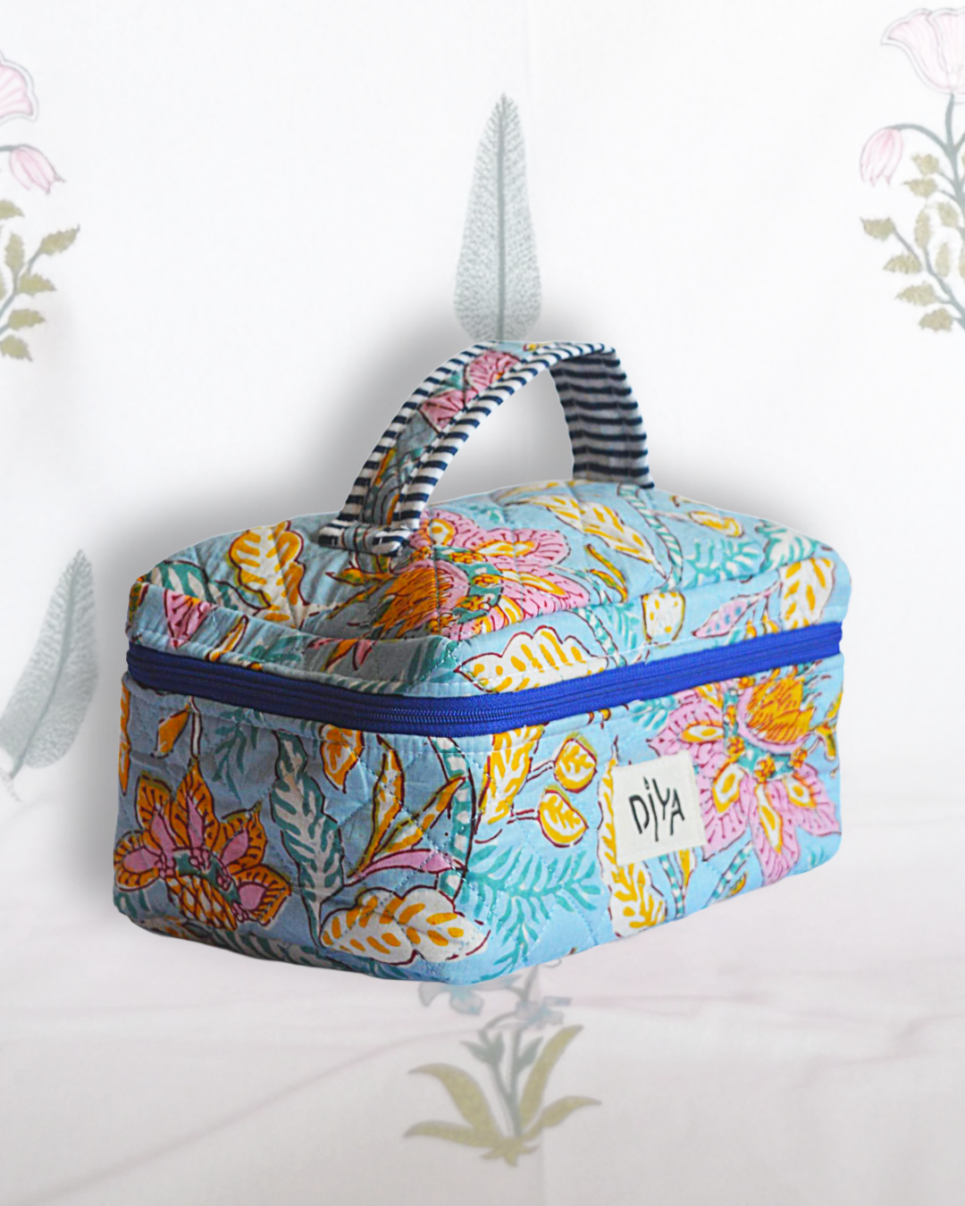 Blue Garden Make-up Pouch