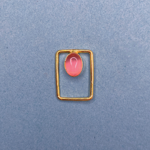 Elegant Square Pink Imitation Earrings