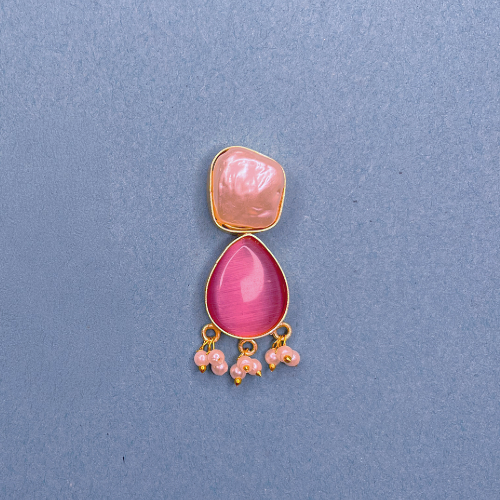 Delicate Rose Pink Stud Earrings