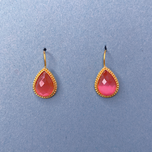 Versatile Pink Pocket Hoop Earrings